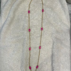 Kendra Scott hot pink long necklace